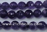 CNA253 15.5 inches 10mm faceted round natural amethyst beads