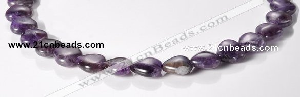 CNA26 14*14mm heart AB- grade natural amethyst beads Wholesale