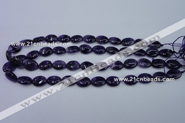 CNA275 15.5 inches 12*16mm oval natural amethyst beads wholesale