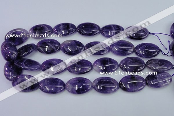 CNA277 15.5 inches 20*30mm oval natural amethyst beads wholesale