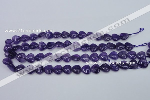 CNA283 15.5 inches 14*14mm heart natural amethyst beads wholesale