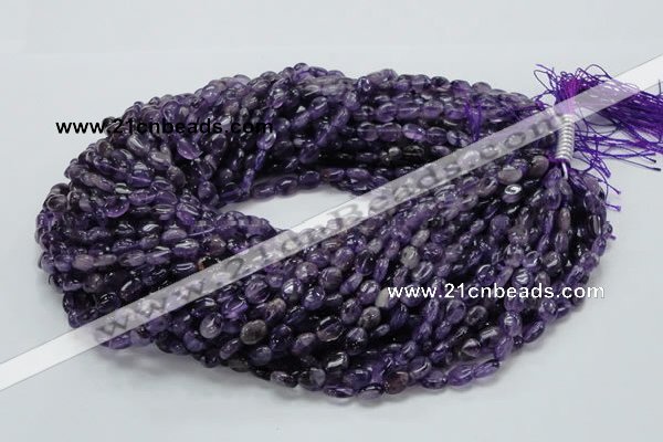 CNA30 15.5 inches 7*9mm oval grade A natural amethyst beads