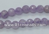 CNA310 15.5 inches 8mm faceted round natural lavender amethyst beads