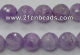 CNA312 15.5 inches 12mm faceted round natural lavender amethyst beads