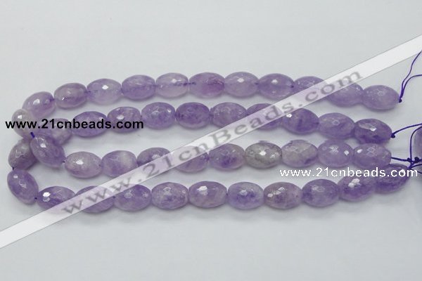 CNA316 15.5 inches 13*18mm faceted rice natural lavender amethyst beads