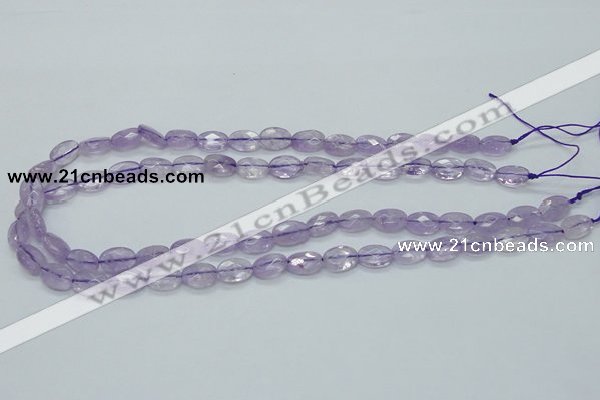 CNA328 15.5 inches 8*12mm faceted oval natural lavender amethyst beads