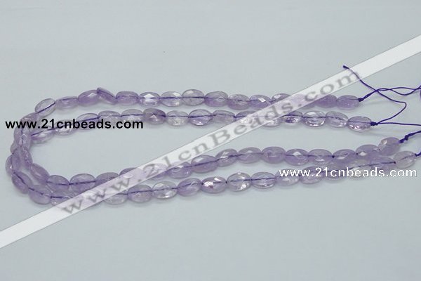 CNA328 15.5 inches 8*12mm faceted oval natural lavender amethyst beads