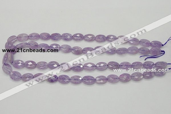 CNA329 15.5 inches 10*14mm faceted oval natural lavender amethyst beads