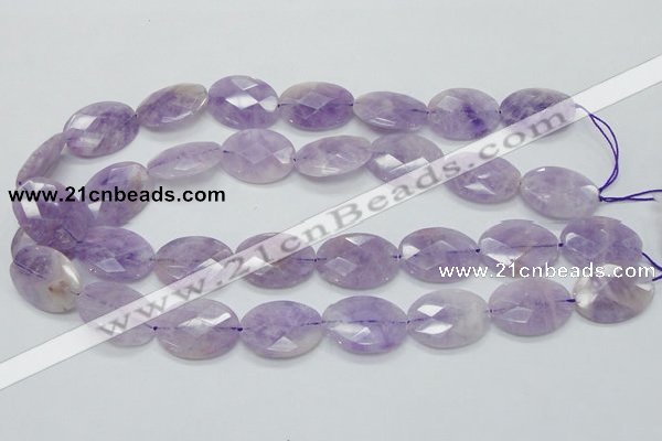 CNA332 15.5 inches 18*25mm faceted oval natural lavender amethyst beads