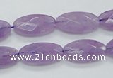 CNA334 15.5 inches 10*20mm faceted oval natural lavender amethyst beads