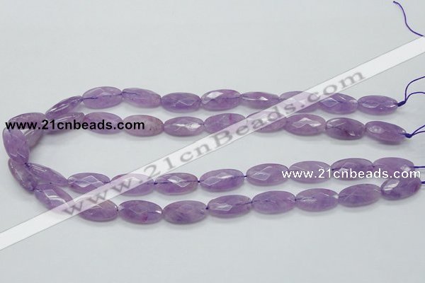 CNA334 15.5 inches 10*20mm faceted oval natural lavender amethyst beads