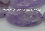 CNA335 15.5 inches 20*40mm faceted oval natural lavender amethyst beads