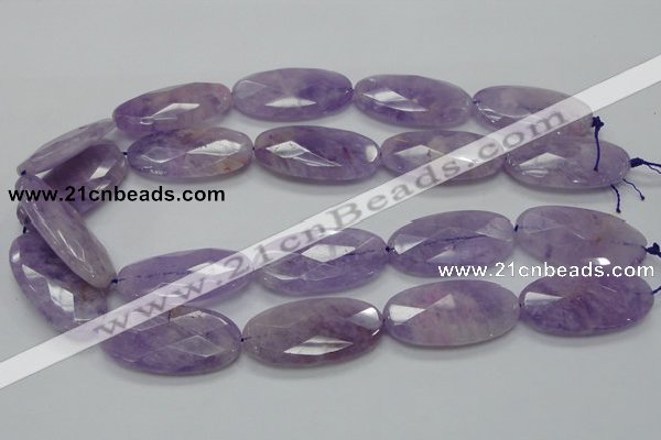 CNA335 15.5 inches 20*40mm faceted oval natural lavender amethyst beads