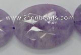 CNA336 15.5 inches 30*40mm faceted oval natural lavender amethyst beads