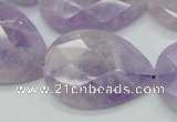 CNA337 22*30mm faceted teardrop natural lavender amethyst beads