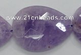 CNA338 30*40mm faceted teardrop natural lavender amethyst beads