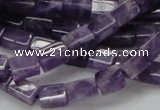 CNA35 15.5 inches 6*10mm cuboid grade AB natural amethyst beads