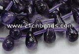 CNA37 15.5 inches 8*12mm teardrop grade A natural amethyst beads