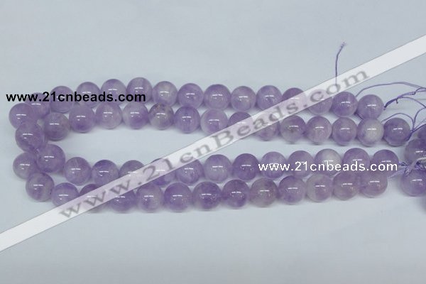 CNA404 15.5 inches 14mm round natural lavender amethyst beads