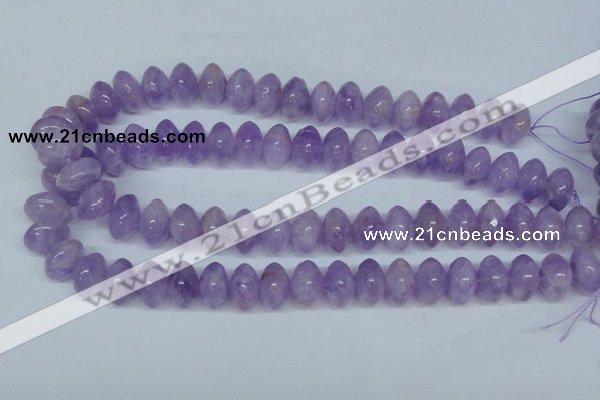 CNA409 15.5 inches 10*16mm rondelle natural lavender amethyst beads