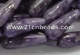 CNA41 15.5 inches 10*30mm teardrop grade AB natural amethyst beads