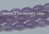 CNA411 15.5 inches 8*12mm rice natural lavender amethyst beads