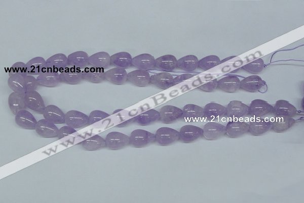 CNA417 15.5 inches 10*14mm teardrop natural lavender amethyst beads