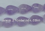 CNA418 15.5 inches 12*16mm teardrop natural lavender amethyst beads