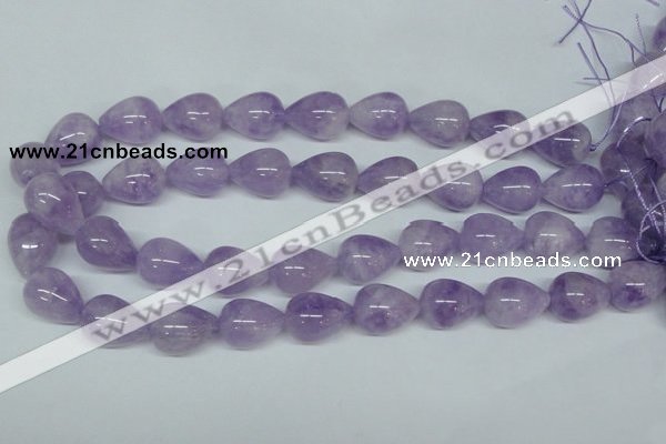 CNA419 15.5 inches 15*20mm teardrop natural lavender amethyst beads