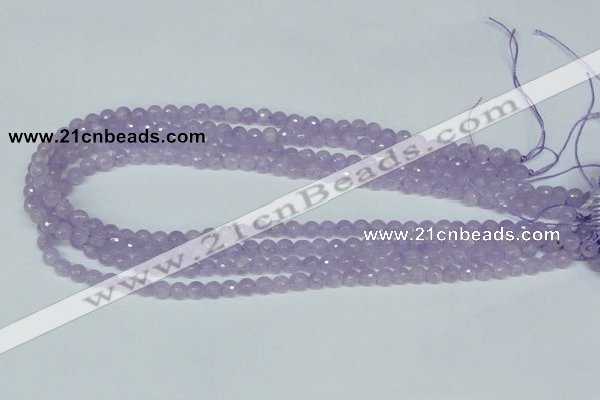 CNA421 15.5 inches 6mm faceted round natural lavender amethyst beads