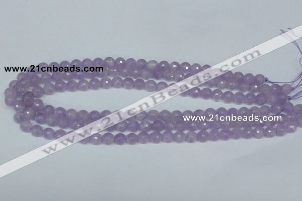 CNA422 15.5 inches 8mm faceted round natural lavender amethyst beads