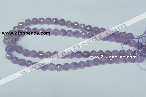 CNA423 15.5 inches 10mm faceted round natural lavender amethyst beads