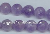 CNA425 15.5 inches 14mm faceted round natural lavender amethyst beads