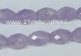 CNA429 10*14mm faceted rice natural lavender amethyst beads