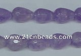 CNA430 10*14mm faceted teardrop natural lavender amethyst beads