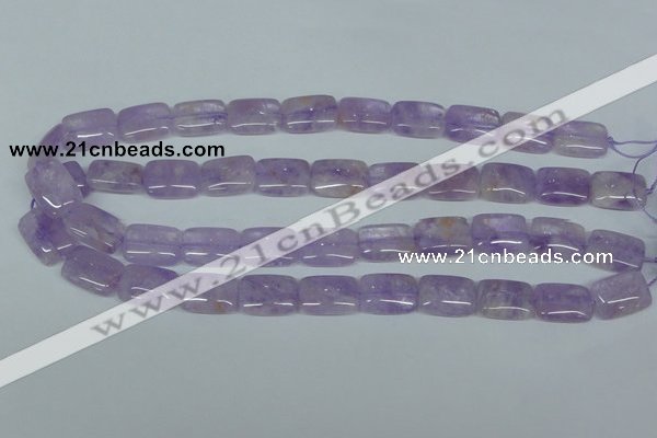 CNA440 15.5 inches 13*18mm rectangle natural lavender amethyst beads