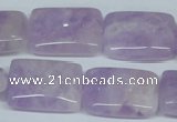 CNA442 15.5 inches 18*25mm rectangle natural lavender amethyst beads