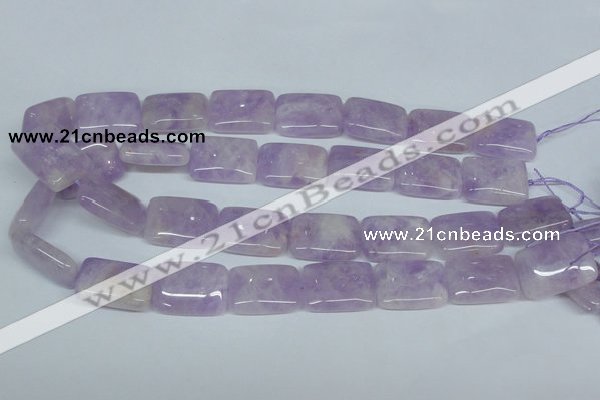 CNA442 15.5 inches 18*25mm rectangle natural lavender amethyst beads