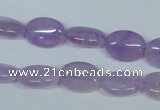 CNA444 15.5 inches 10*14mm oval natural lavender amethyst beads