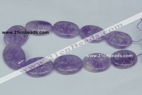 CNA451 15.5 inches 25*30mm oval natural lavender amethyst beads