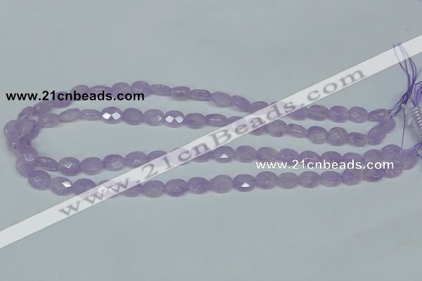 CNA453 15.5 inches 8*12mm faceted oval natural lavender amethyst beads