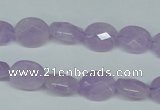 CNA454 15.5 inches 10*12mm faceted oval natural lavender amethyst beads