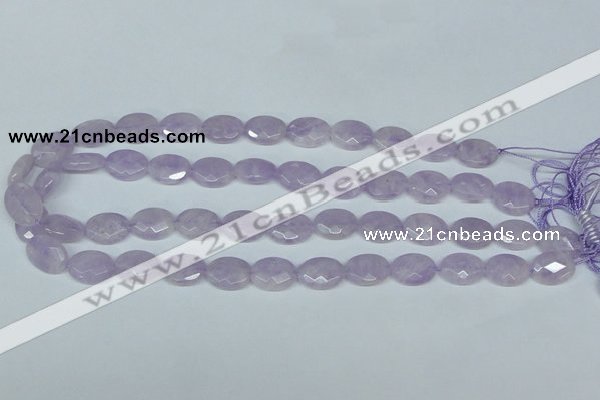 CNA455 15.5 inches 12*16mm faceted oval natural lavender amethyst beads