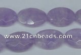 CNA456 15.5 inches 15*20mm faceted oval natural lavender amethyst beads