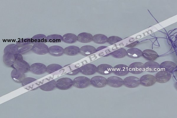 CNA456 15.5 inches 15*20mm faceted oval natural lavender amethyst beads