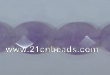 CNA457 15.5 inches 16*22mm faceted oval natural lavender amethyst beads