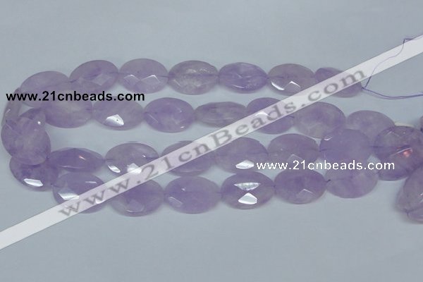 CNA458 15.5 inches 18*25mm faceted oval natural lavender amethyst beads