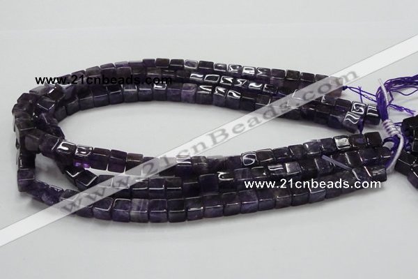 CNA46 15.5 inches 8*8*8mm cube grade A natural amethyst beads