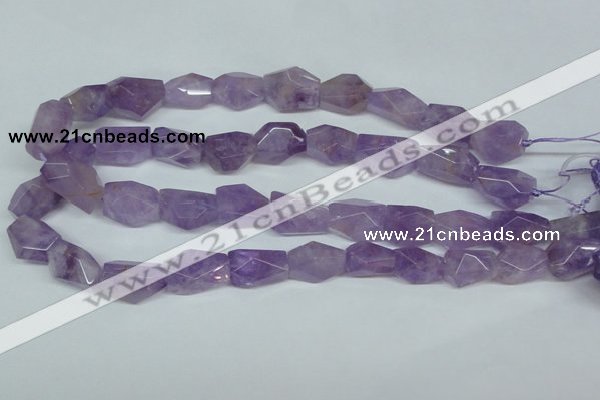 CNA467 15.5 inches 18*24mm faceted nugget natural lavender amethyst beads