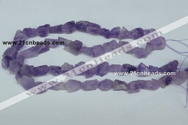 CNA468 15.5 inches 13*15mm nugget natural lavender amethyst beads